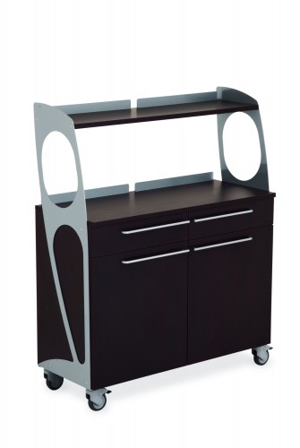 Wengé coloured cabinet - cm 120 - 2 doors - 2 drawers - 1 shelf