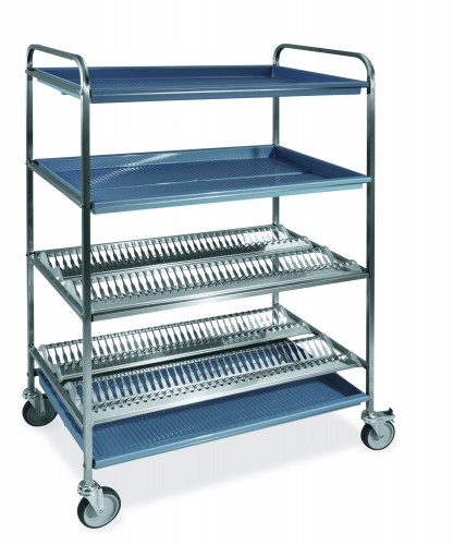 Crockery and glassware draining trolleys - 2 Crockery racks - 2 Glass racks