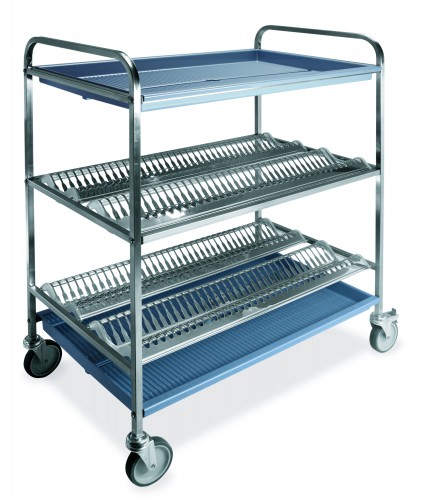 Crockery and glassware draining trolleys - 2 Crockery racks - 1 Glass racks