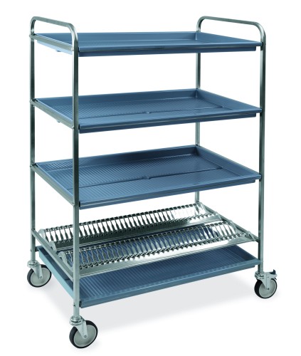 Crockery and glassware draining trolleys - 1 Crockery racks - 3 Glass racks