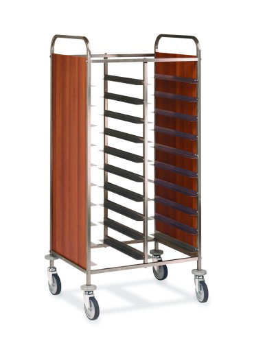 GN Tray trolleys - Melamine-faced panels on 2 sides - Loading capacity 20 1/1GN