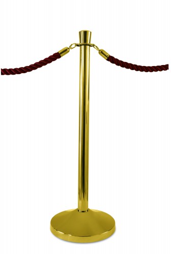 Post in polished  brass-plated, 6cm Ø;