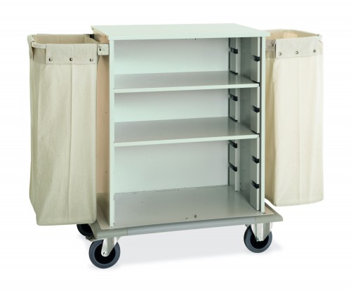 Housekeeping trolleys with cupboard - 2 Canvas bags