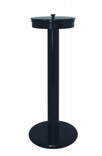 Column ashtray, emi-gloss black lacquer - diam. 30x70 cm