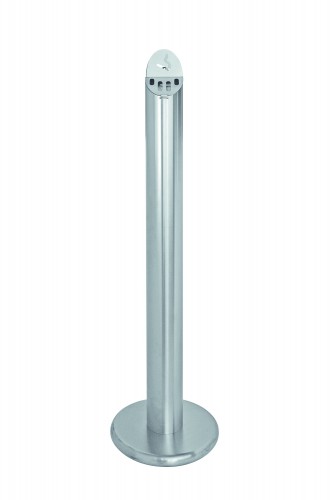 Self-extinguishing column ashtray, satin finished stainless steel - Ø; 30x110 cm