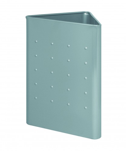 Triangular-shaped embossed umbrella stand, aluminum grey - cm 27(side)x50 h