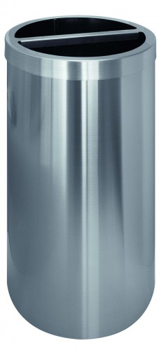 Stainless steel recycling bin, 2 removable inner liners, 25 L (each) - cm Ø; 35x62