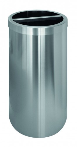 Stainless steel recycling bin, 2 removable inner liners, 35 L (each) - cm Ø; 40x70