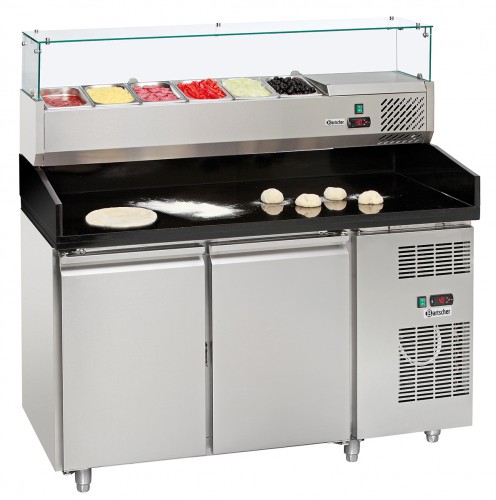 Pizza refrigerated counter W1400,with cool top with 2 doors