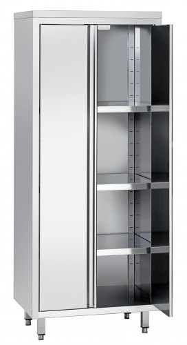 Cupboard 600, W1400, 2SlD, Stainless steel