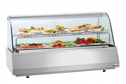 Cold counter 3/1GN, straight glass