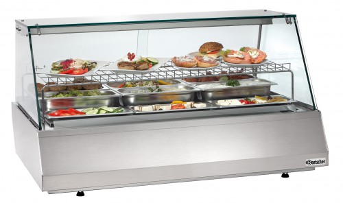 Cold counter 3/1GN, curved glass