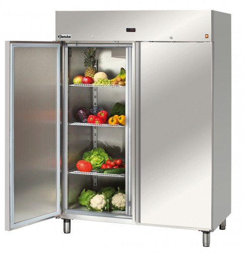 Refrigerator 2/1GN, 1400L, Stainless steel