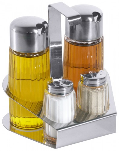 Cruet Set (oil & vinegar - salt & pepper)