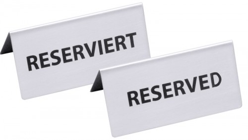 Reserved Table Sign