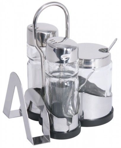 Cruet Set with Menu Holder