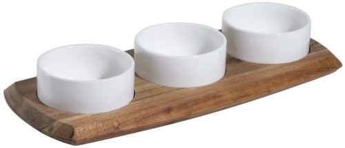 Acacia Wood Dip Set (Length:  34 cm)