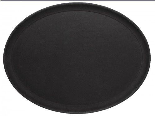 Oval Tray, non slip black