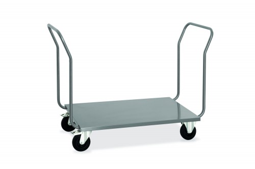 Stainless steel platform trucks - Two handles - cm 60x80x97