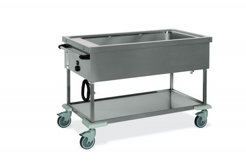 Bain Marie trolleys - Separate wells 2x GN 1/1 with heat-proof lids