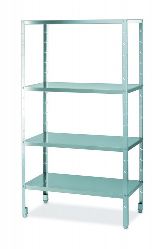 Modular shelving with bolt-together assembly-Pressed upright - Height 130 cm