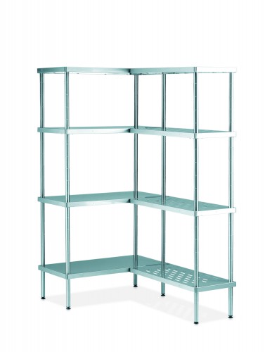 Modular shelving with snap-together assembly - Tubular upright - Height 75 cm