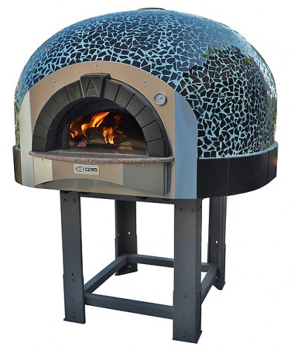 Wood-burning pizza oven D100 Mosaic Green