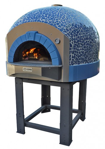 Wood-burning pizza oven D100 Mosaic Blue