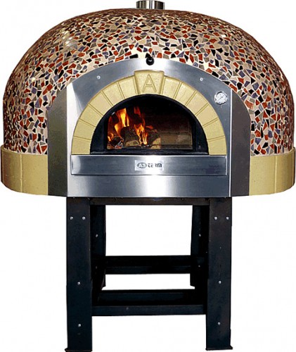 Wood-burning pizza oven D100 Mosaic Brown