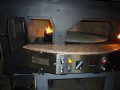 Mixed rotating gas-wood-burning pizza oven Black Mosaic