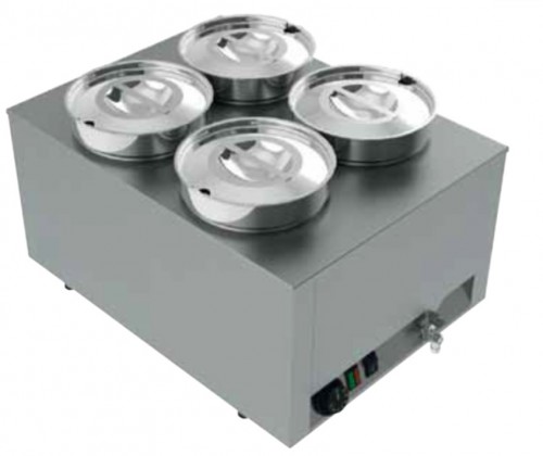 Soup station 4 x 4,5 litres, 450x600x350 mm, made of stainless steel