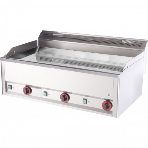 Fry top  smooth with stainless steel surface