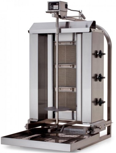 Gas Gyros-grill with 3 burners