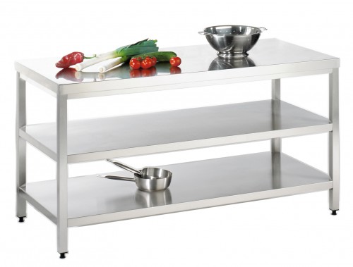 Work table, 500x800x850mm, made of stainless steel 1.4301