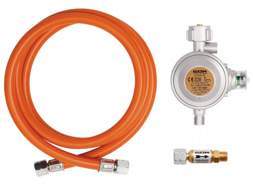 Gas connection kit, for commercial use