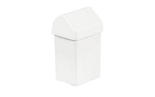 Waste bin with hinged lid