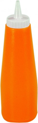 Orange Ketchup and mustard bottle  